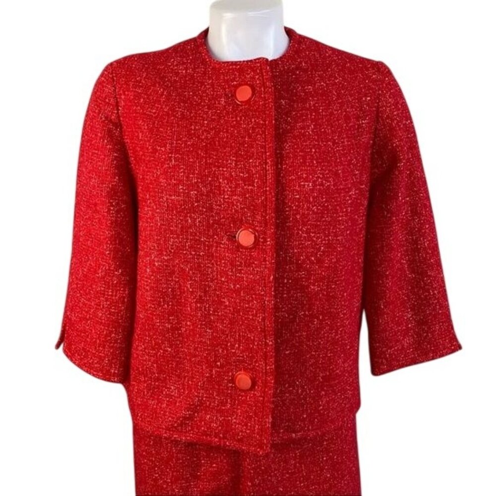 Vintage Handmade Wool 2 Piece Suit Skirt Set Size S/M - Picture 5 of 13